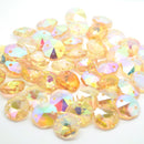 Octagon Glass Beads 14mm - Champagne AB