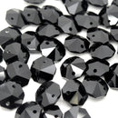 STAR BEADS: OCTAGON GLASS BEADS 14MM - JET - Octagon Glass Beads