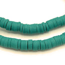 Heishi Polymer Clay Round Beads 6x1mm (740pc/34Inch) - Teal