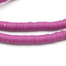 Heishi Polymer Clay Round Beads 6x1mm (740pc/34Inch) - Carnation