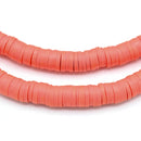 Heishi Polymer Clay Round Beads 6x1mm (740pc/34Inch) - Peach