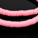 Heishi Polymer Clay Round Beads 6x1mm (740pc/34Inch) - Bubblegum