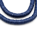 Heishi Polymer Clay Round Beads 6x1mm (740pc/34Inch) - Navy