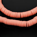 Heishi Polymer Clay Round Beads 6x1mm (740pc/34Inch) - Coral
