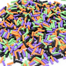 50g Polymer Clay Slices Sprinkle Resin Inclusions - Halloween Black/Orange/Purple/Green Mix 5mm
