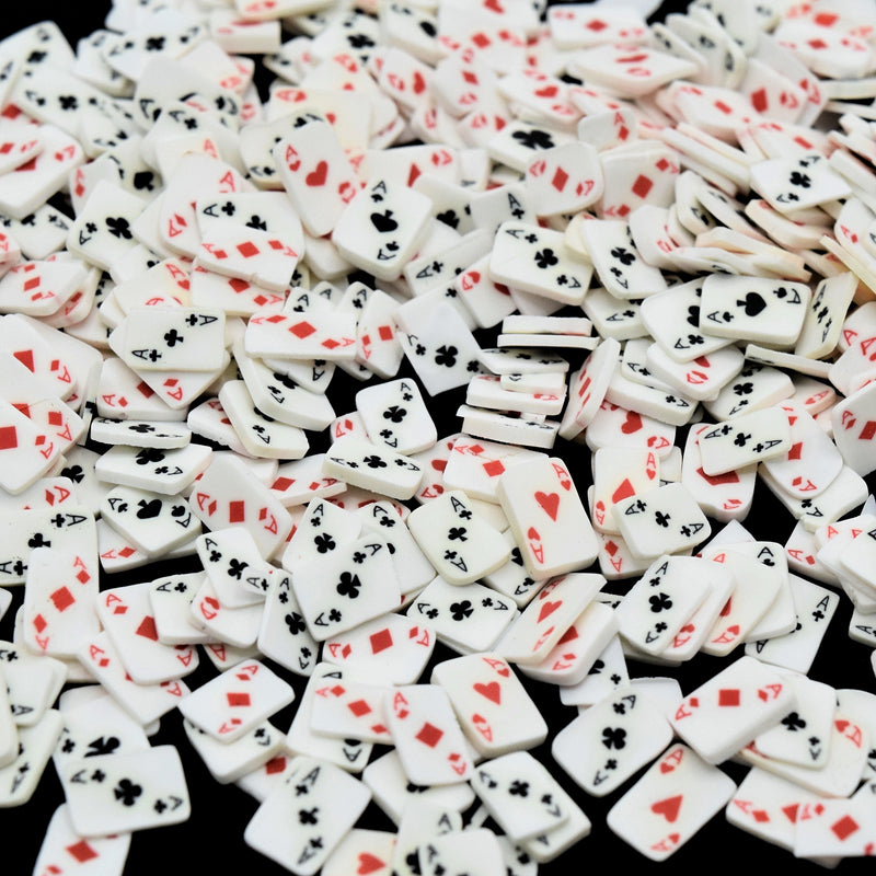 50g Polymer Clay Sprinkle Slices Resin Inclusions - Playing Cards 5mm