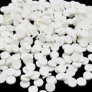 50g Polymer Clay Slices Sprinkle Resin Inclusions - White Discs 5mm