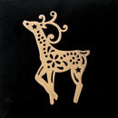 2 x Filigree Connector Pendants Reindeer 30x45mm - Bronze