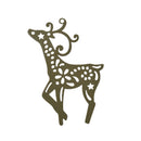 2 x Filigree Connector Pendants Reindeer 30x45mm - Greige