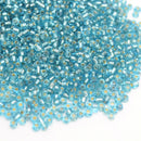 STAR BEADS: 5,000 x Aquamarine Seed Glass Beads - 1.8x2mm (11/0) - Seed Beads