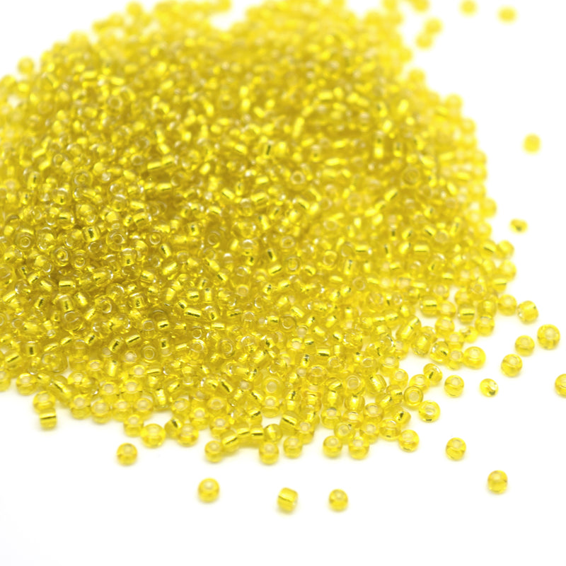 STAR BEADS: 5,000 x Yellow Seed Glass Beads - 1.8x2mm (11/0) - Seed Beads