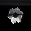 STAR BEADS: 2 x Faceted Glass Clear Snowflake Pendants 30mm - Pendants