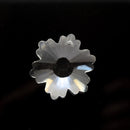 STAR BEADS: 2 x Faceted Glass Clear Snowflake Pendants 30mm - Pendants