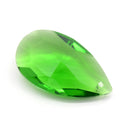 STAR BEADS: 2 x Teardrop Faceted Glass Pendants 38mm - Green - Pendants