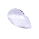 STAR BEADS: 2 x Teardrop Faceted Glass Pendants 38mm - Lilac - Pendants