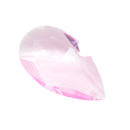 STAR BEADS: 2 x Teardrop Faceted Glass Pendants 38mm - Pink - Pendants