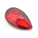 STAR BEADS: 2 x Teardrop Faceted Glass Pendants 38mm - Siam - Pendants