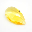 STAR BEADS: 2 x Teardrop Faceted Glass Pendants 38mm - Yellow - Pendants