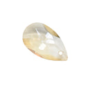 10 x Teardrop Faceted Glass Pendants 22mm - Greige