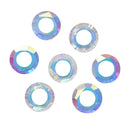 50 x Faceted Glass Ring Pendants 10mm - Clear AB